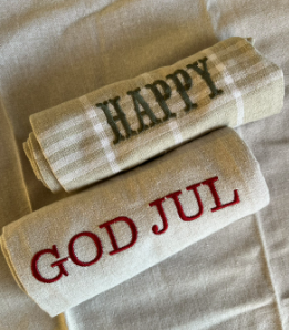 ReSet Kökshanddukar 2-pack (Beige Rutig/Blank)