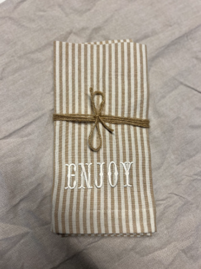 ReSet Randiga Tygservetter 2-pack (Sand&Beige)