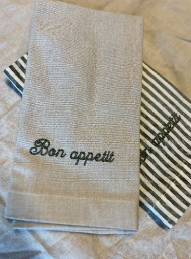 ReSet Randiga Tygservetter 2-pack (Olivgrön&Beige)