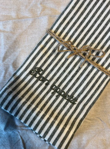 ReSet Randiga Tygservetter 2-pack (Olivgrön&Beige)